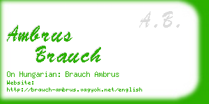 ambrus brauch business card